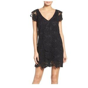 BB Dakota Dress Black Lace Jacqueline Mini Dress Medium